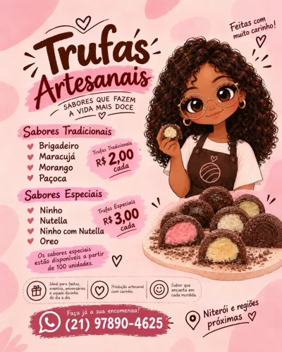 Trufas Artesanais - Para encomendas 