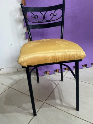 Cadeira de ferro acolchoada