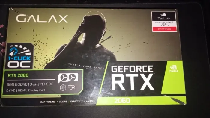 Placa de Video Galax GeForce RTX 2060 6GB GDDR6 1-Click OC 192-bit