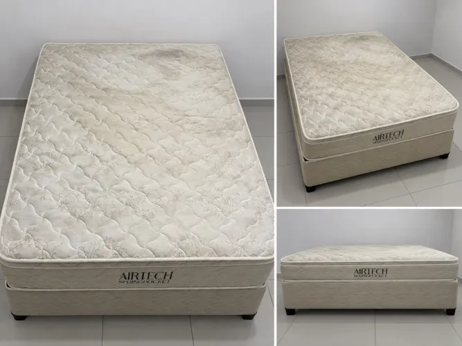 VENDENDO RÁPIDO URGENTE: Cama Box Casal Ortobom Airtech (Molas Ensacadas)!