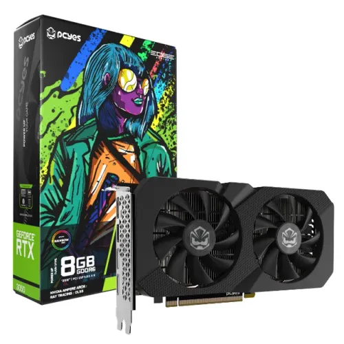 Placa de Vídeo Nvidia GeForce RTX 3050 8GB GDDR6 Pcyes Dual Fan 128 Bits - WZetta