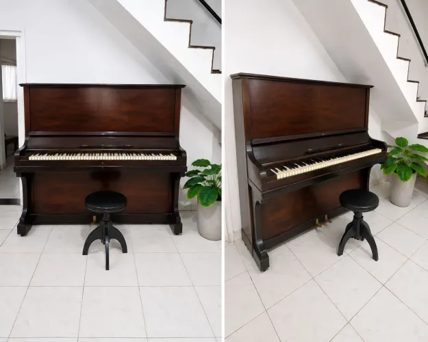PIANO ACÚSTICO VERTICAL DE MADEIRA
