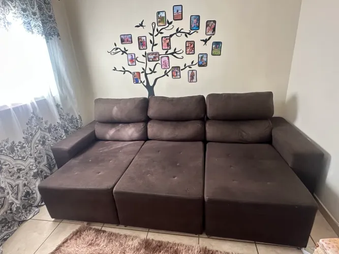 Sofá retrátil e reclinável 