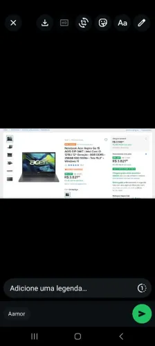 Vendo Notebook acer novo, lacrado com nota