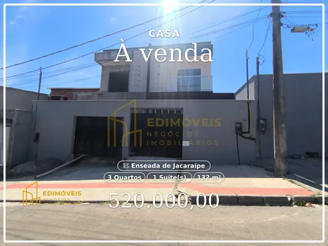Casa com quintal amplo e área gourmet em Enseada de Jacaraípe!