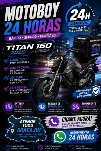 Motoboy 24h em Aracaju | Entregas, Bag.