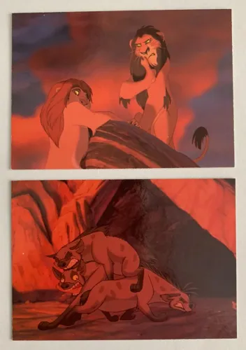 8 Cards Rei Leão Originais Importados do 1o Filme de 1994 Raridade Colecionável