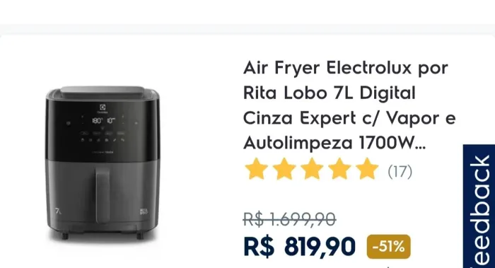 Air fryer Eletrolux