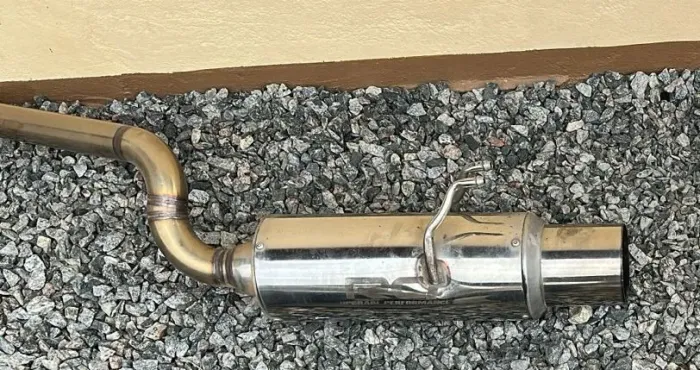 Ponteira de escape esportiva RACE CHROME 4.5POL adaptada para CIVIC LXS 2009