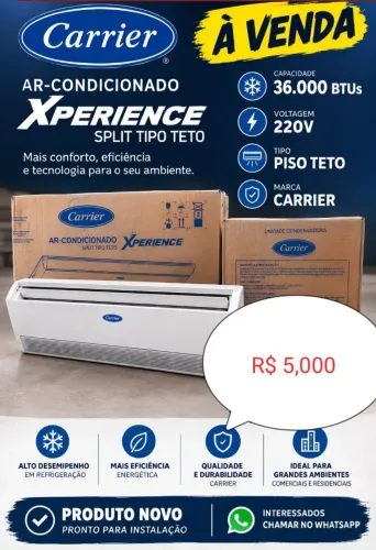 AR CONDICIONADO CARRIER XPERIENCE 36.000 BTUS NOVO 