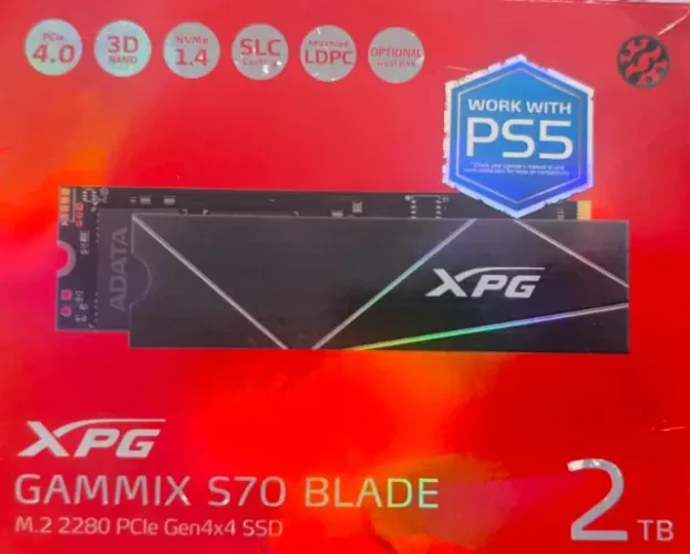 SSD NVMe M.2 2280 XPG GAMMIX S70 BLADE 2TB PCIe 4.0 - Leitura até 7.400 MB/s