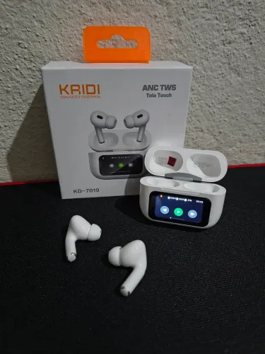 Fone Bluetooth KAIDI com Tela e redução de ruído. Ótimo para o dia a dia e esportes
