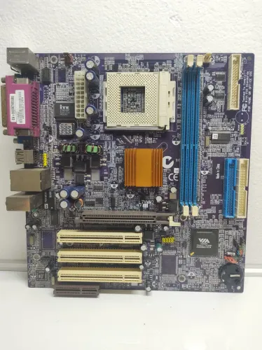 Placa-mãe ECS L7VMM2 REV 2.0 Funcionando Perfeito + CPU-Z Retro Gaming