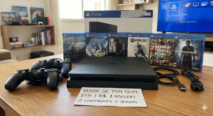 Vendo ps4 slim 1TB ou troco no Xbox series s