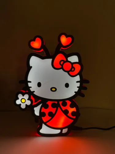 Luminária 3D Hello Kitty