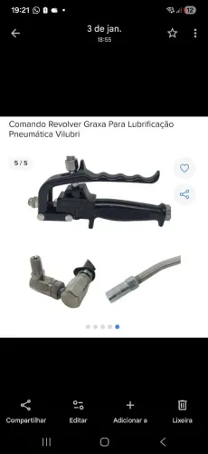Comando revolver graxa para lubrificação pneumática VILUBRI
