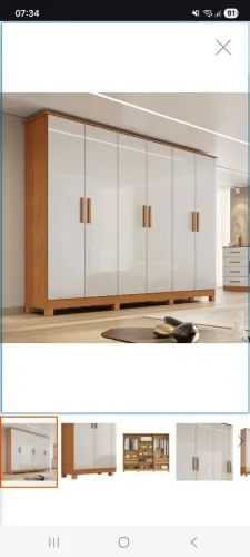 Guarda Roupa Casal Nina 6 Portas, Estrutura em MDF - Bianchi