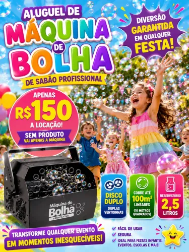 Alugue Máquina de bolha de sabão