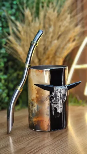 Copo inox resinado para tereré