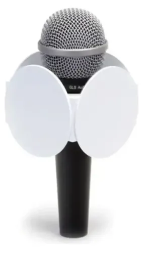 Canopla De Acrílico Para Microfone Tipo Sbt Branca