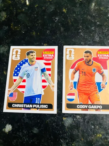 Kit 2 figurinhas extras bronze oficial panini