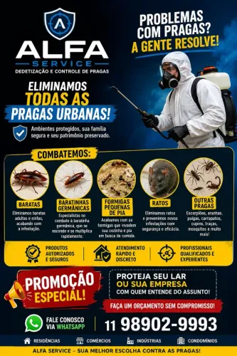 Baratas, formigas ratos etc.