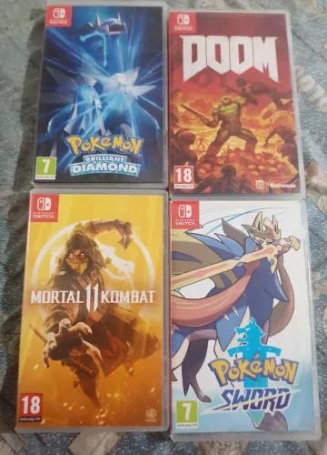 Jogos Nintendo switch Doom Pikachu mortal kombat