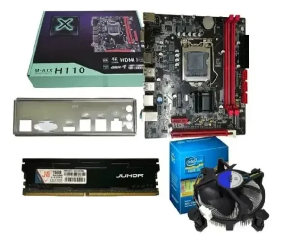 Kit upgrade intel i5 7400+cooler+placa mãe H110