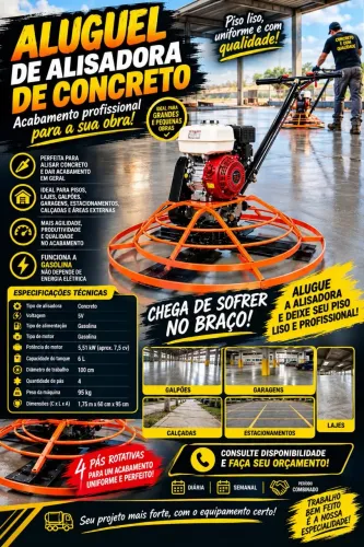 Aluguel Alisadora de concreto