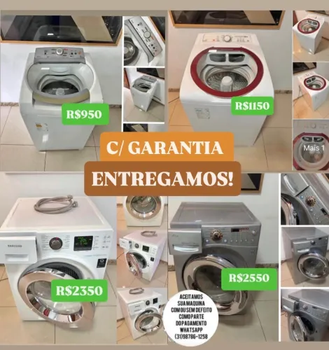 Lava e Seca e Lavadoras Conservadas c/ Garantia Entregamos
