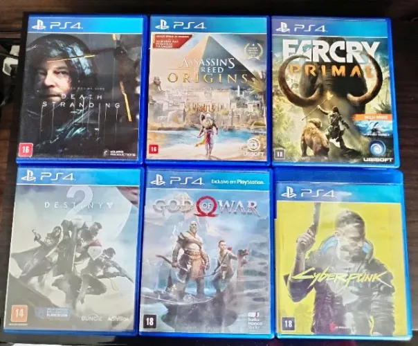 Jogos PS4 NA CAIXA Horizon, Cyberpunk, Assassin's Creed, Diversos