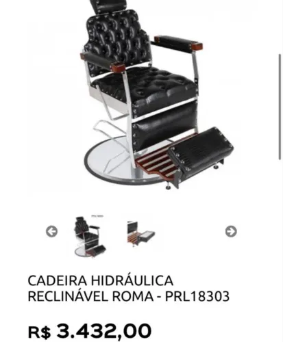 Cadeira salão na caixa 3.400