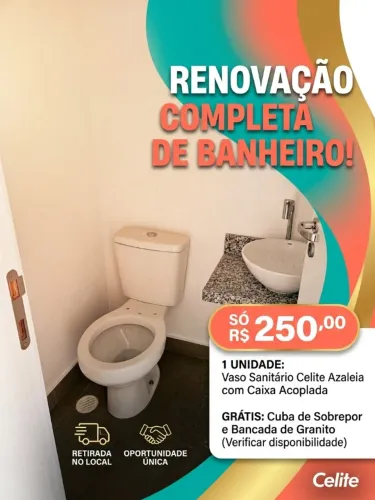Vaso Sanitário Celite Azaleia com Caixa Acoplada