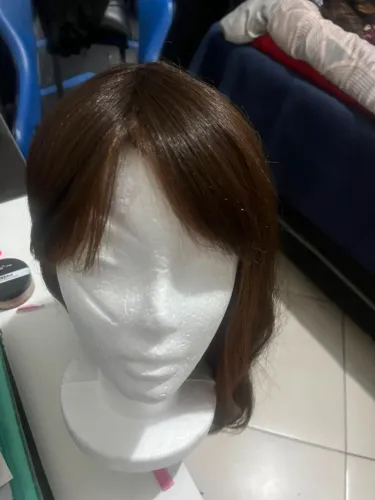 Wig com composição de cabelo humano