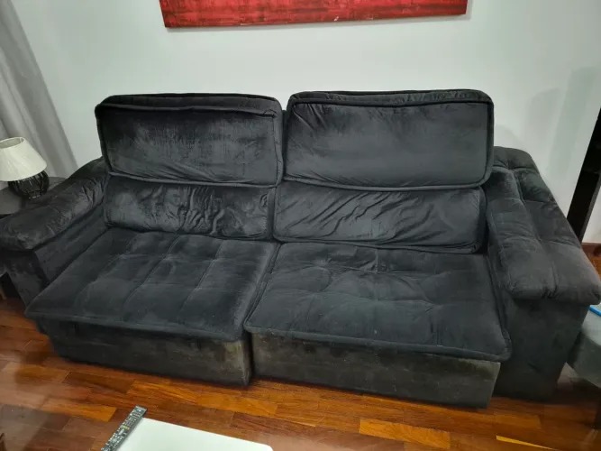Sofá retrátil 3 lugares 
