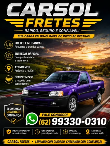 Fretes e pequenas mudanças Anápolis e região