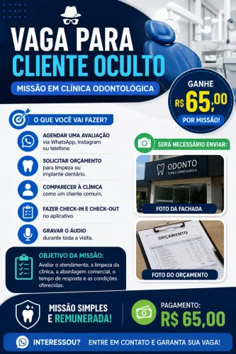 Cliente oculto - pesquisa remunerada presencial