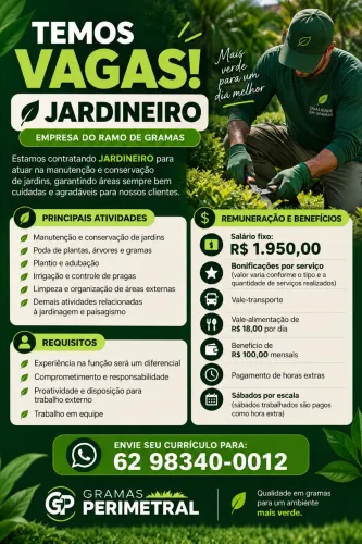 Vaga para jardineiro