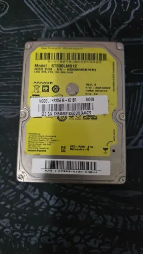 HD DE NOTEBOOK 500 GB