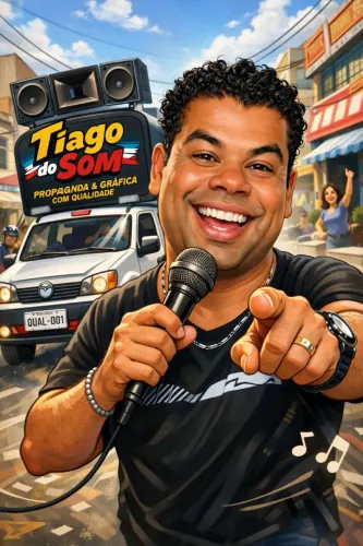 Publicidade em carro de som e gráfica com qualidade e com Tiago do som 