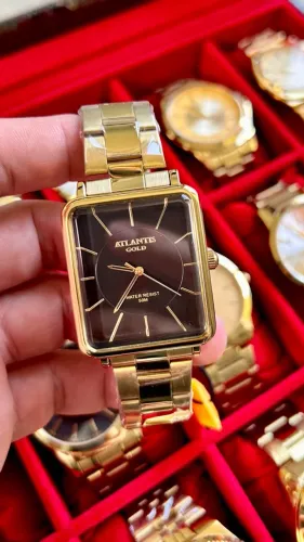 Relógio dourado masculino original 