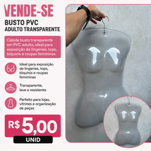 Cabide busto transparente 
