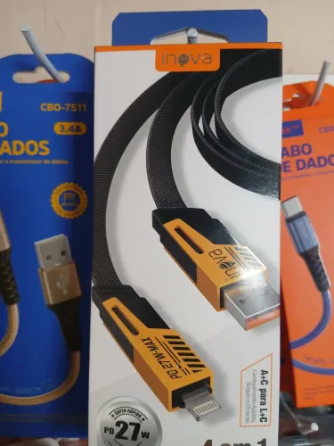CABO DE CARREGAMENTO 4X1 IPHONE E TIPO-C E USB