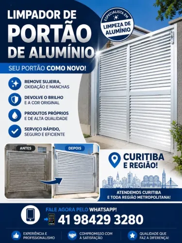 Limpo seu portão de alumínio deixo novo