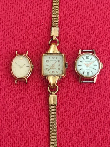 Lote 3 Relogios Vintage Waltham Cauny Technos Plaquê Suíços