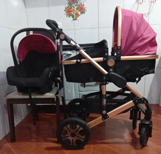 Carrinho de bebe completo 3 em 1modelo europeu