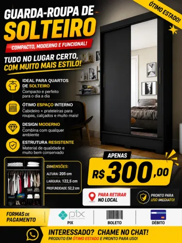 Guarda Roupa Solteiro