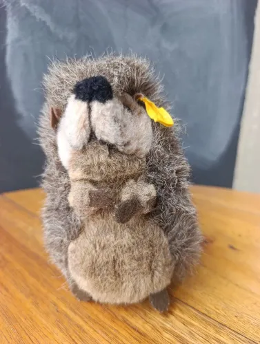 PELÚCIA Steiff Original Joggi Hedgehog 1985 PRODUZIDO NA ALEMANHA IMPORTADO RARIDADE