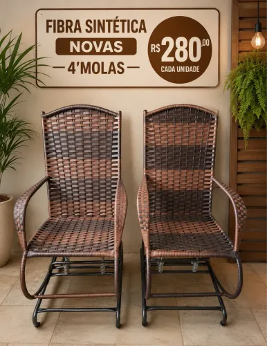 Cadeira em fibra sintética NOVA CADA para descanso4 molas
