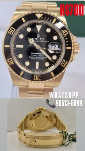 Relógio ROLEX SUBMARINER DOURADO AUTOMÁTICO 